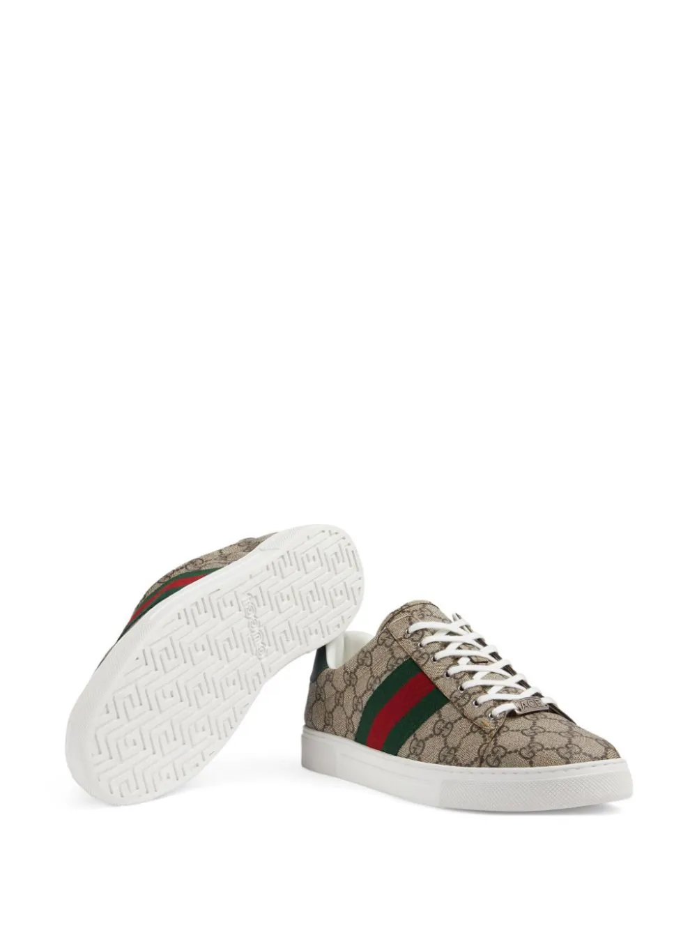 Gucci Ace sneakers met streep Beige