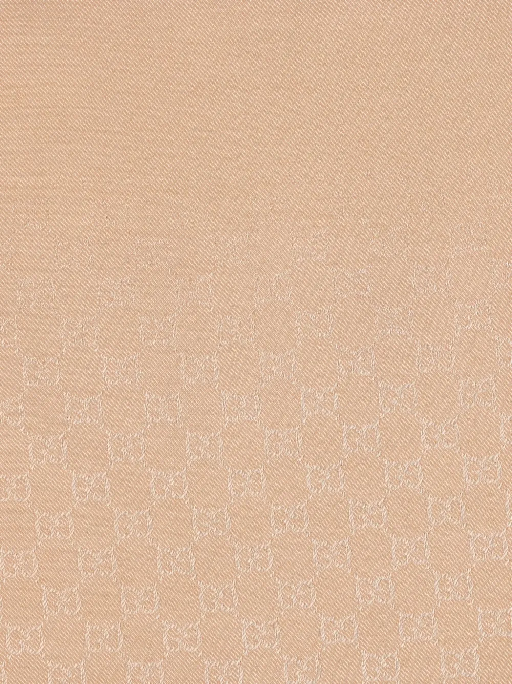 Gucci monogram fringed scarf - Beige