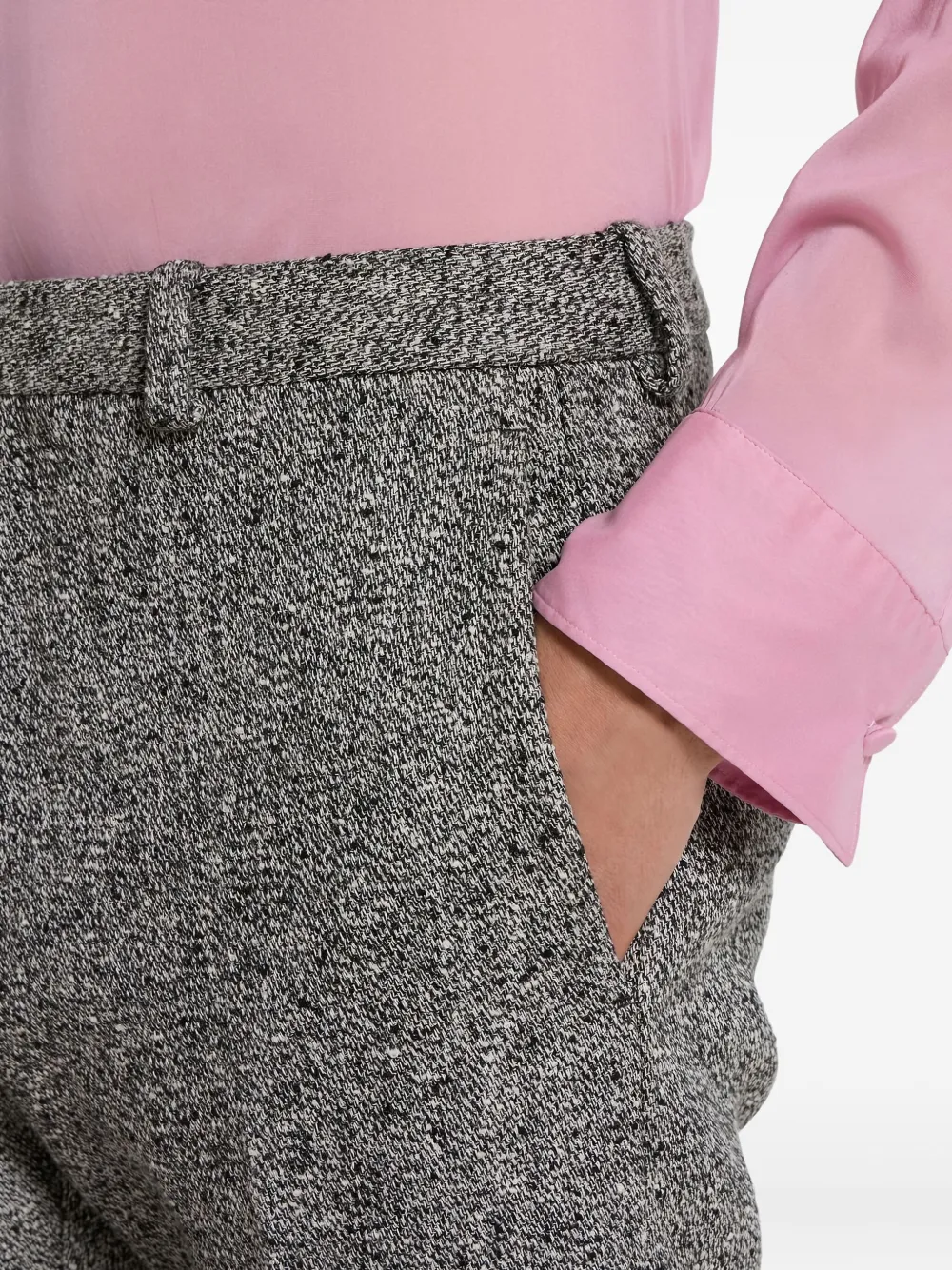 Gucci Broek met diagonale zak Grijs