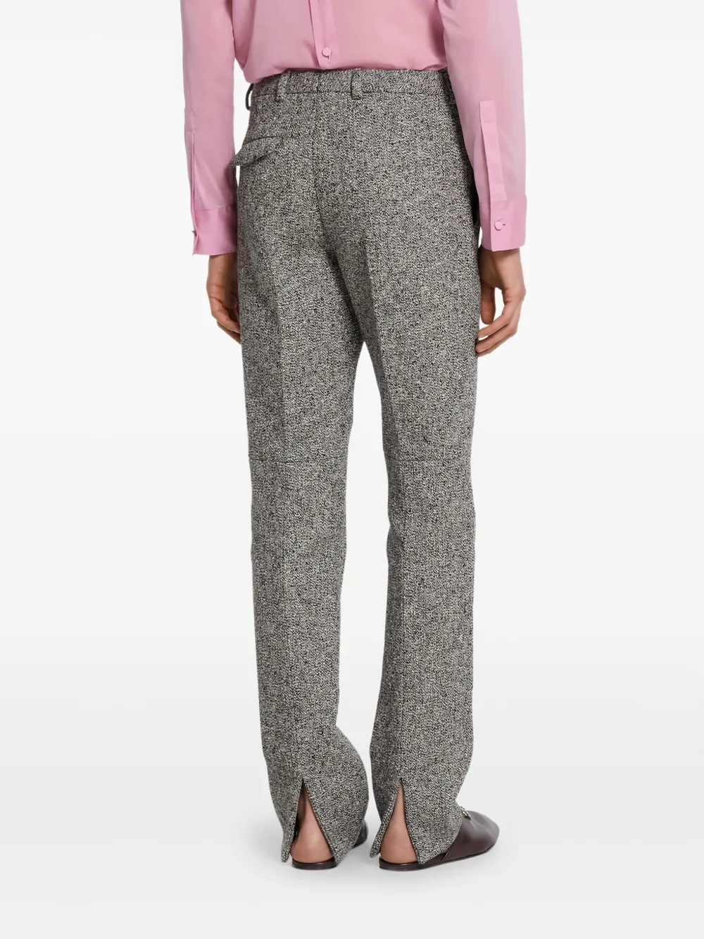 Gucci Broek met diagonale zak Grijs