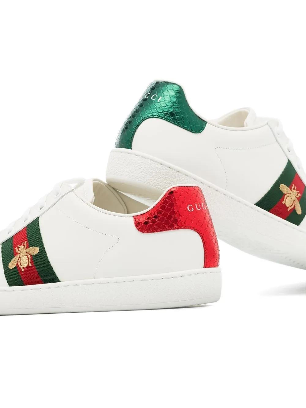 Gucci bee-detail sneakers Wit