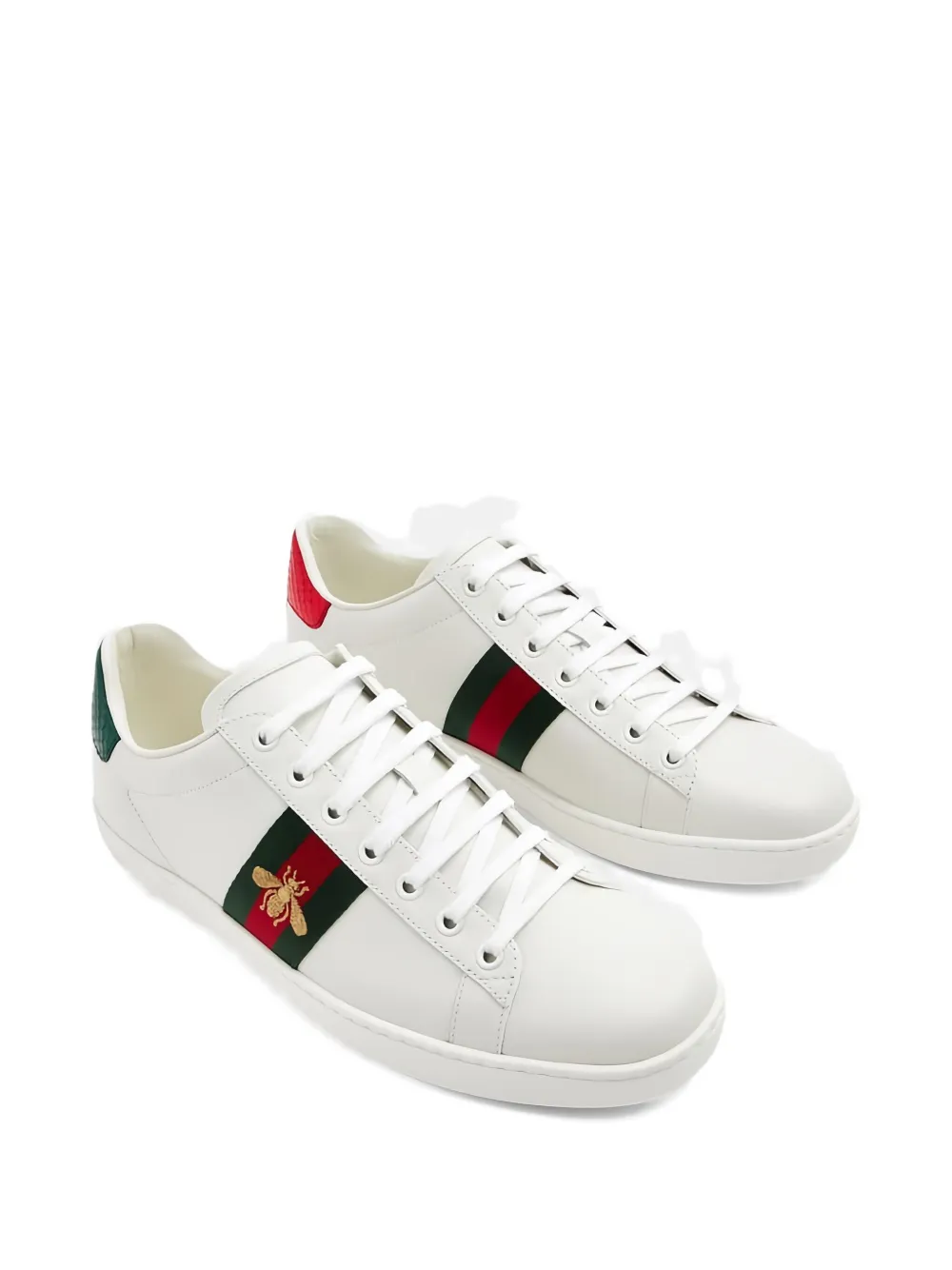 Gucci bee-detail sneakers - Wit