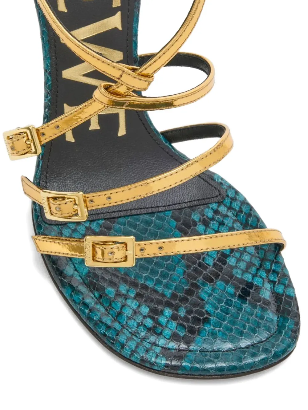 LOEWE 90mm buckle strap sandals Goud