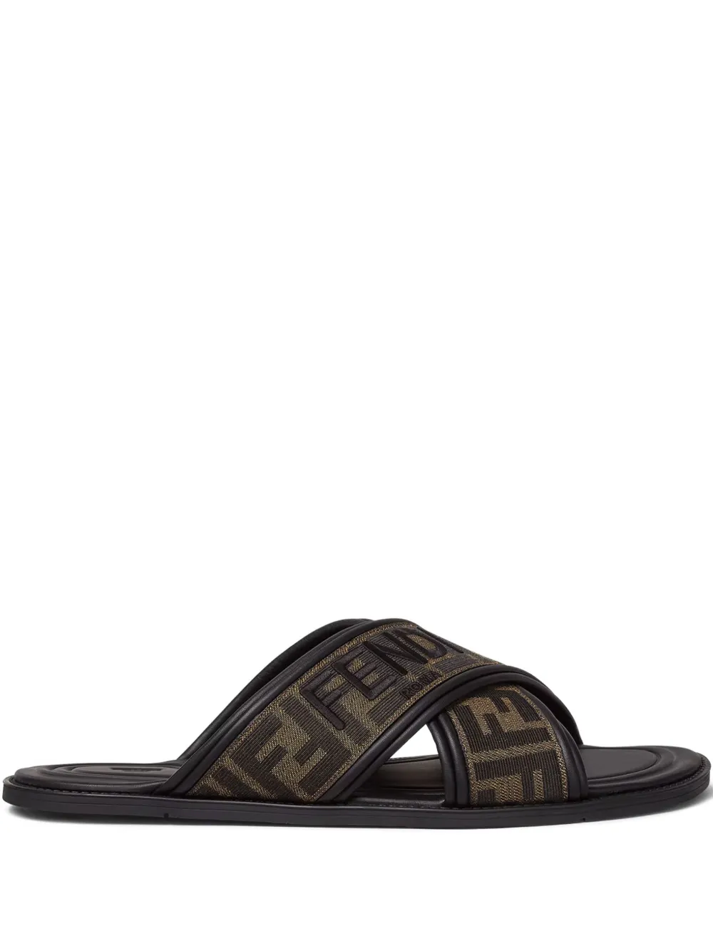 FENDI logo-pattern  sandals | Black | Image 1