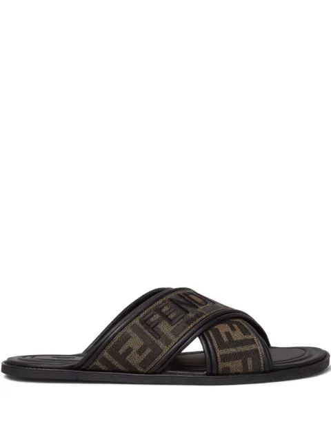 FENDI logo-pattern  sandals