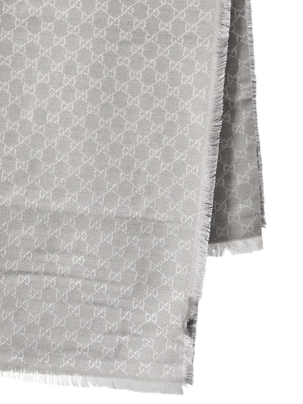 Gucci monogram-pattern scarf - Grijs