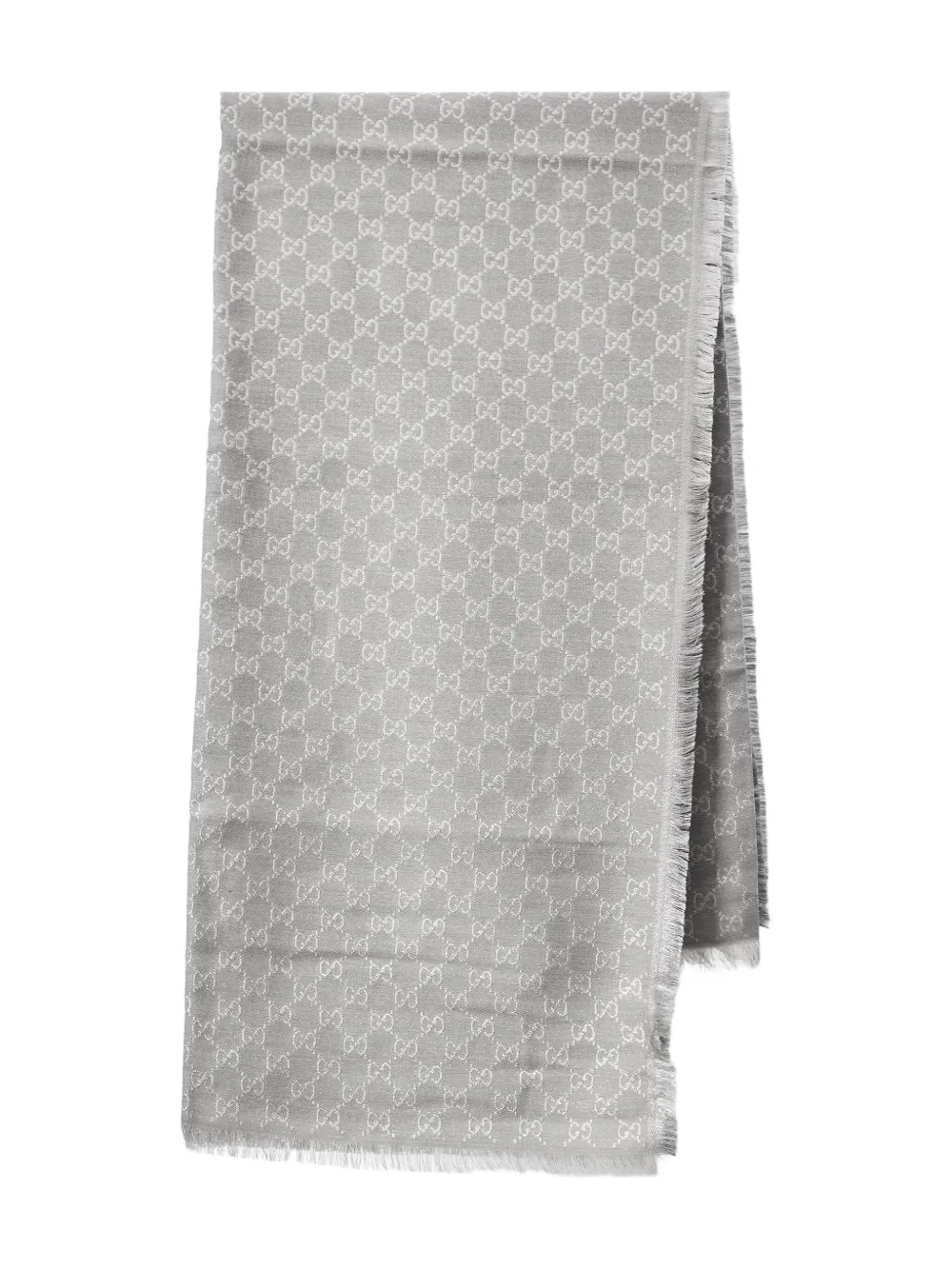 Gucci monogram-pattern scarf | Grey | Image 1