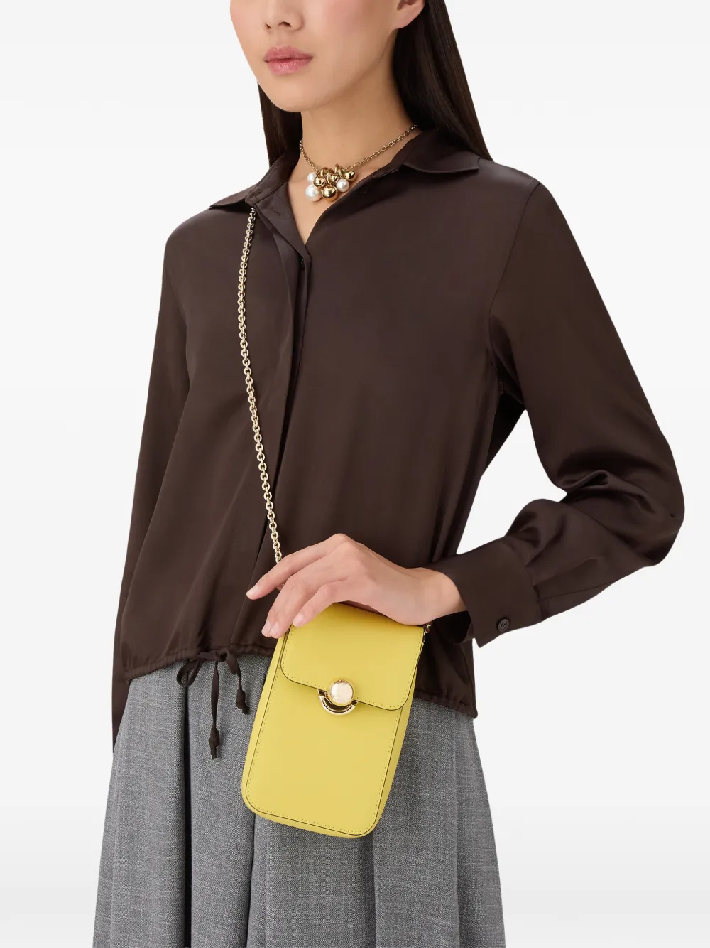 Furla Vertical kleine crossbodytas Geel