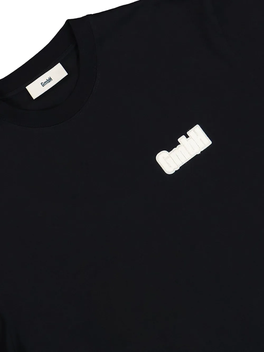 Gmbh Embroidered Cutout Logo T-shirt In Black