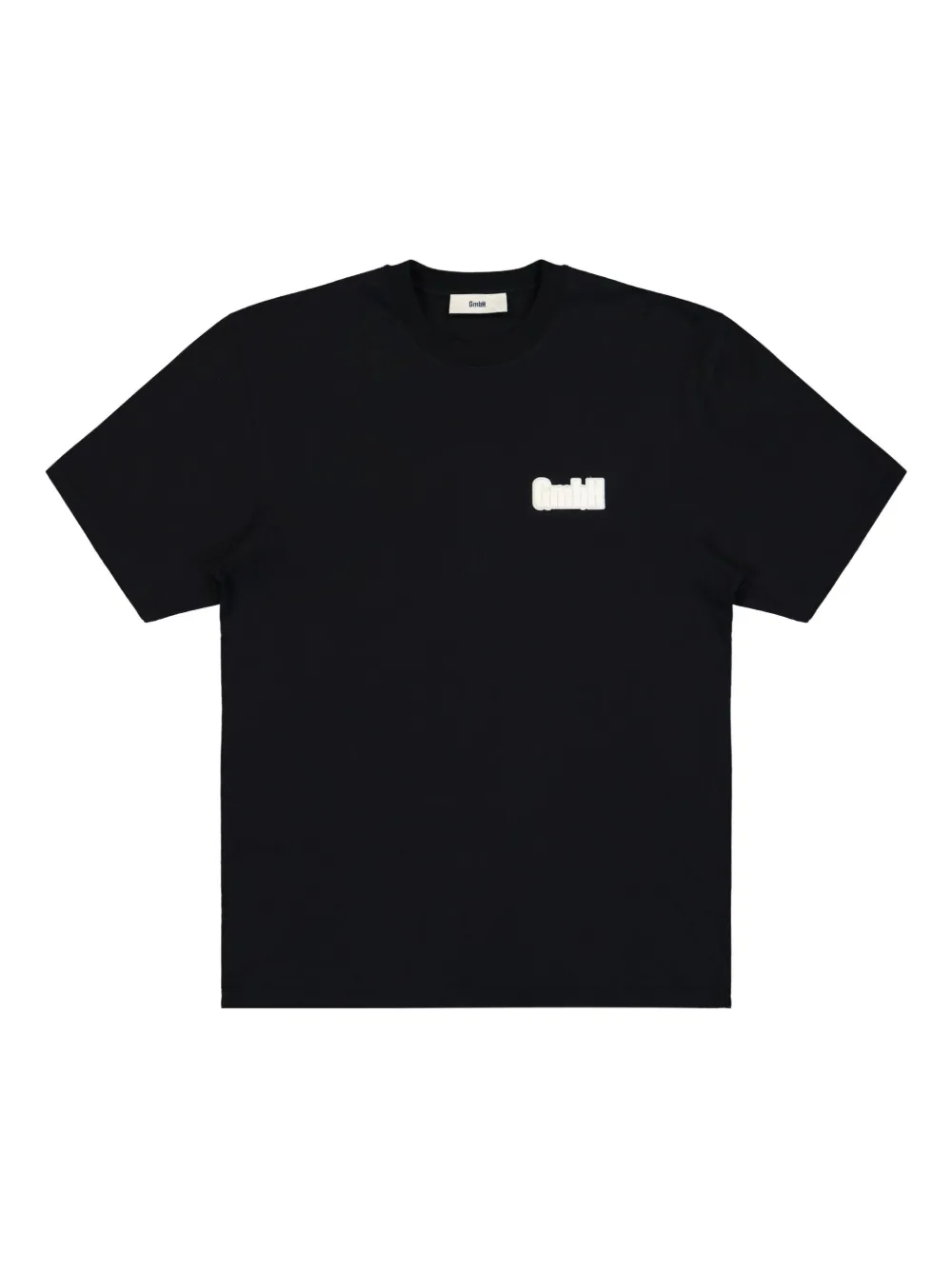 Gmbh Embroidered Cutout Logo T-shirt In Black