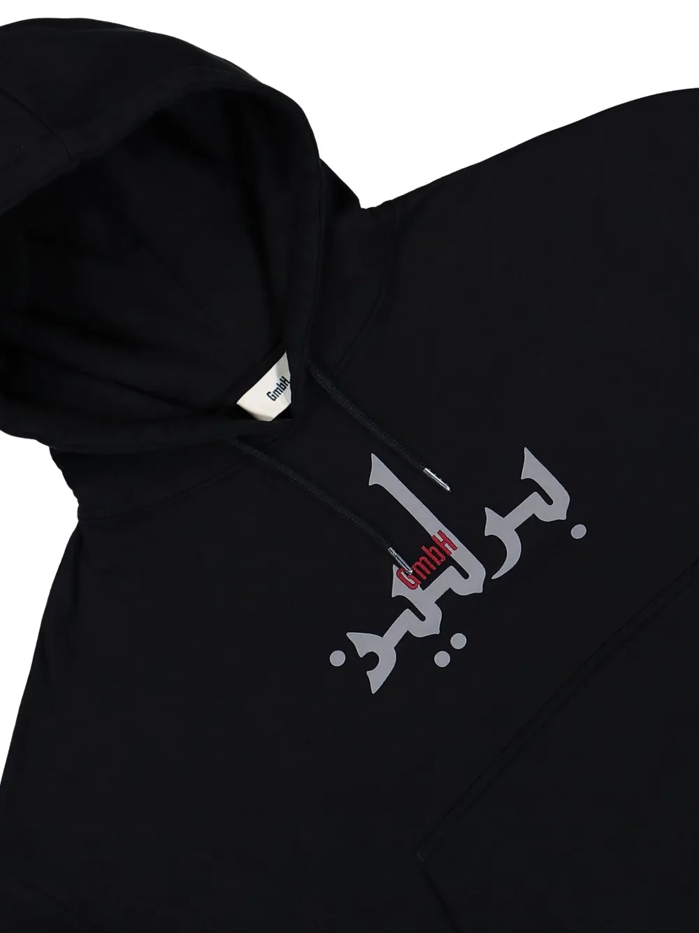 Gmbh Logo-embroidery Hooded Sweatshirt In Black