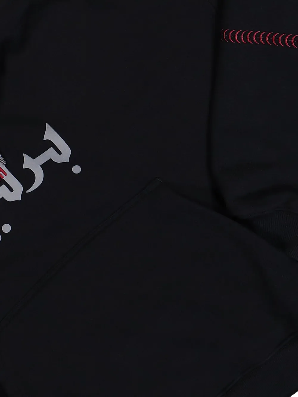 Gmbh Logo-embroidery Hooded Sweatshirt In Black