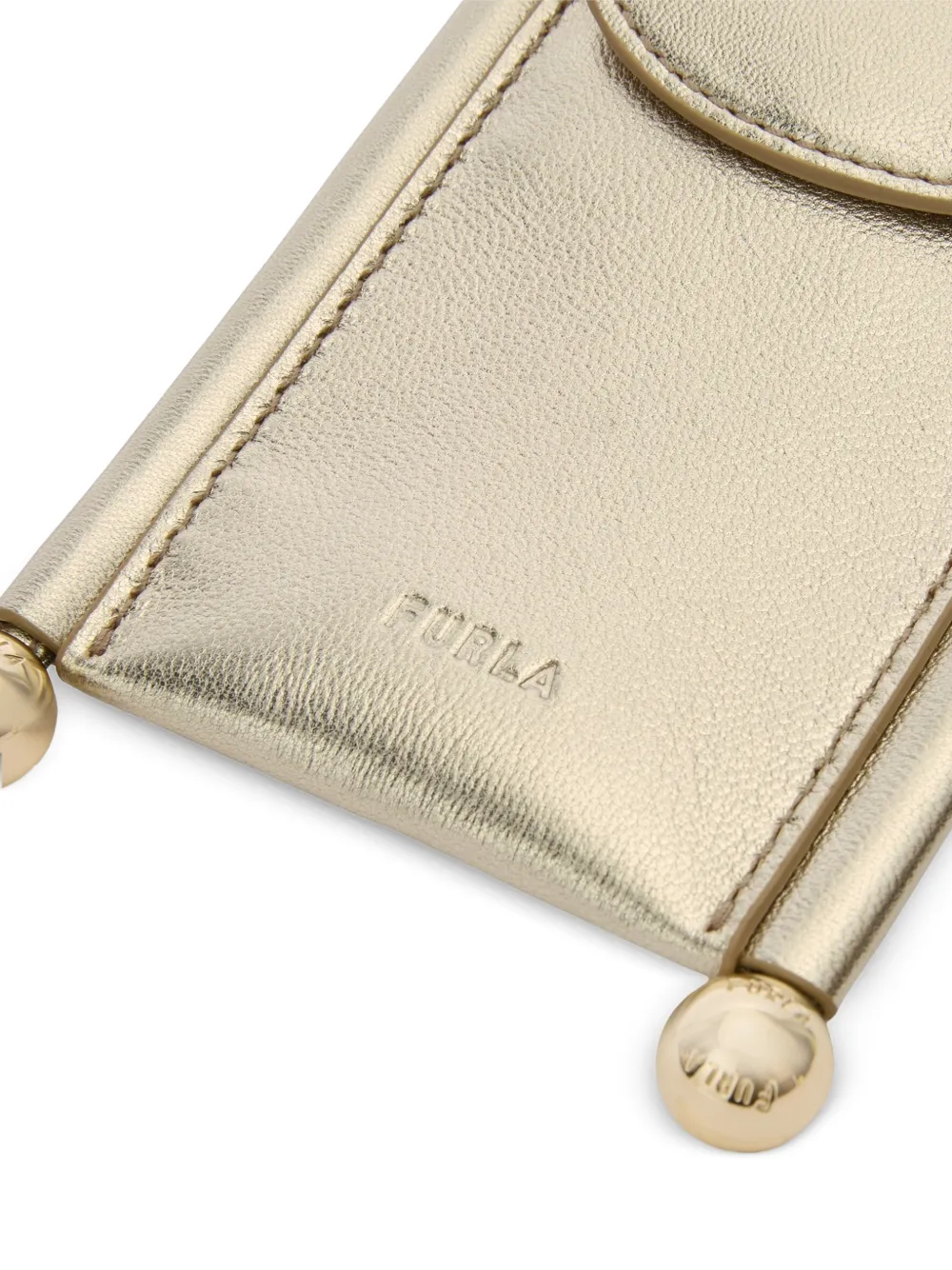  Furla Small Logo Sfera Card Holder - Gold 