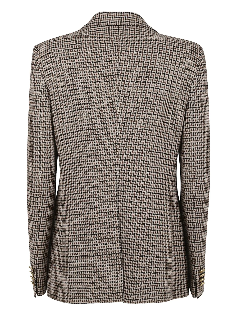 Tagliatore Houndstooth-pattern Buttoned Blazer In Brown