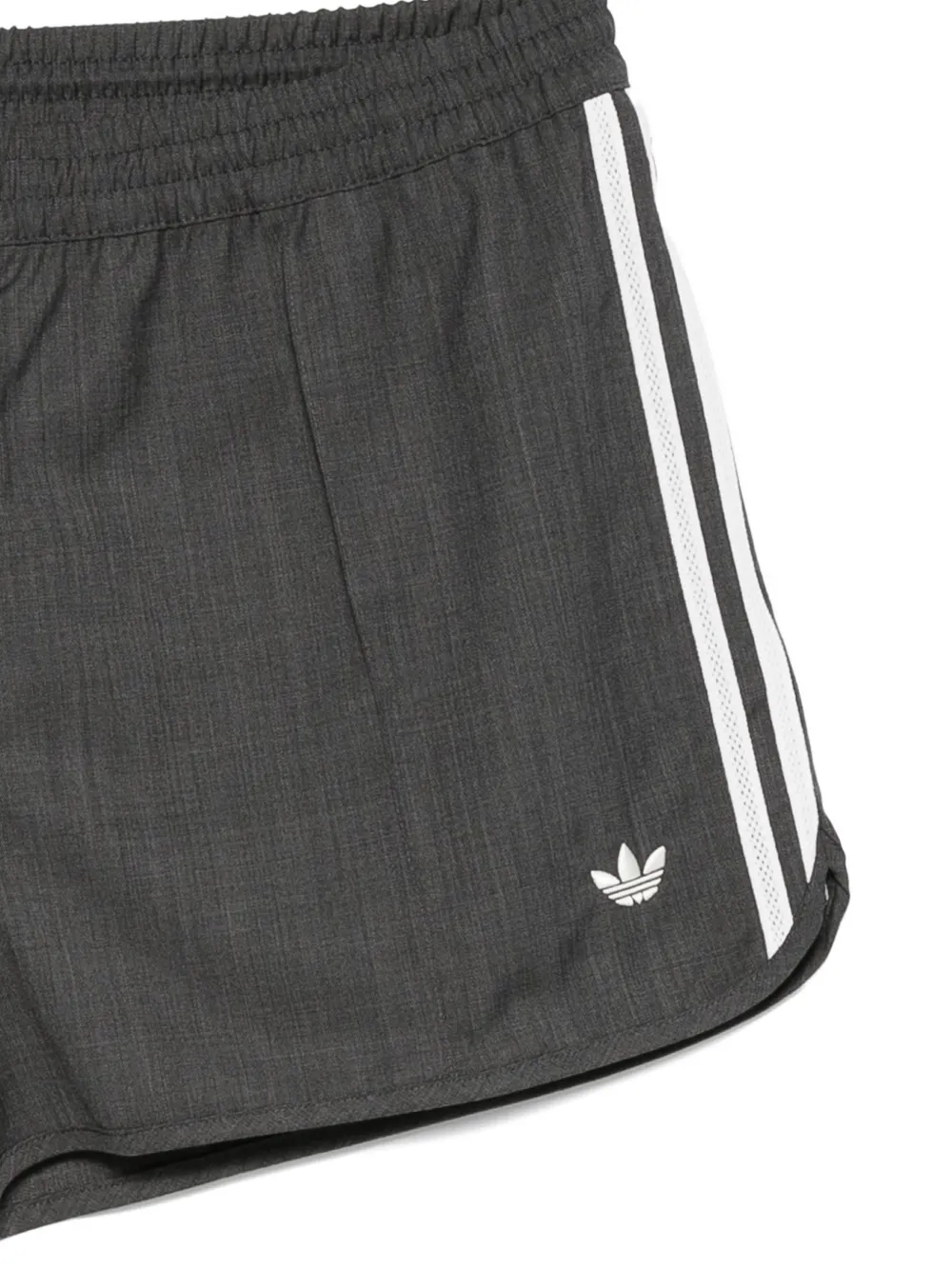 Adidas Originals X Wales Bonner Three-stripe Logo Shorts In Gray