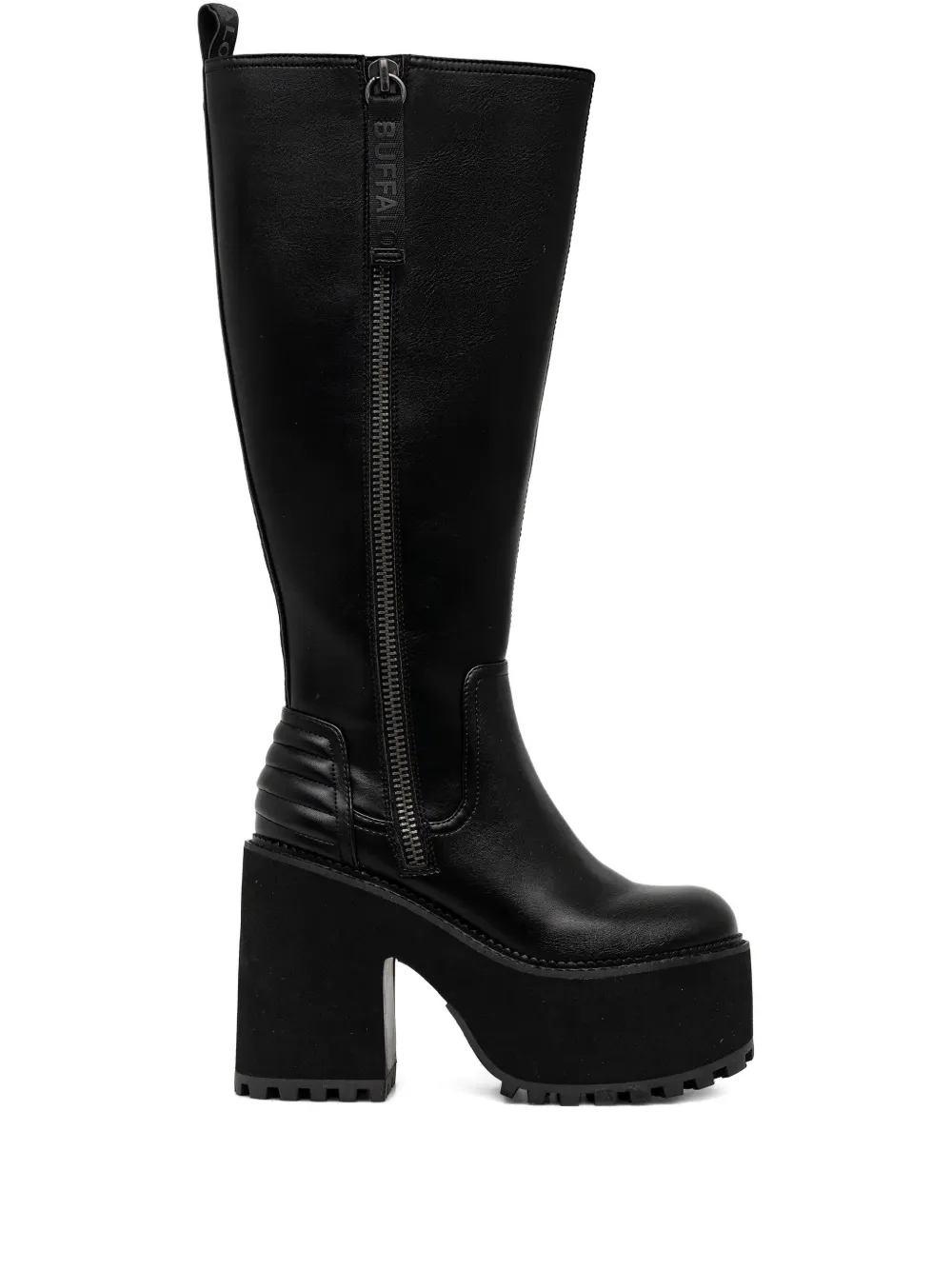 Buffalo 117 Killah HI platform zip boots | Black | Image 1