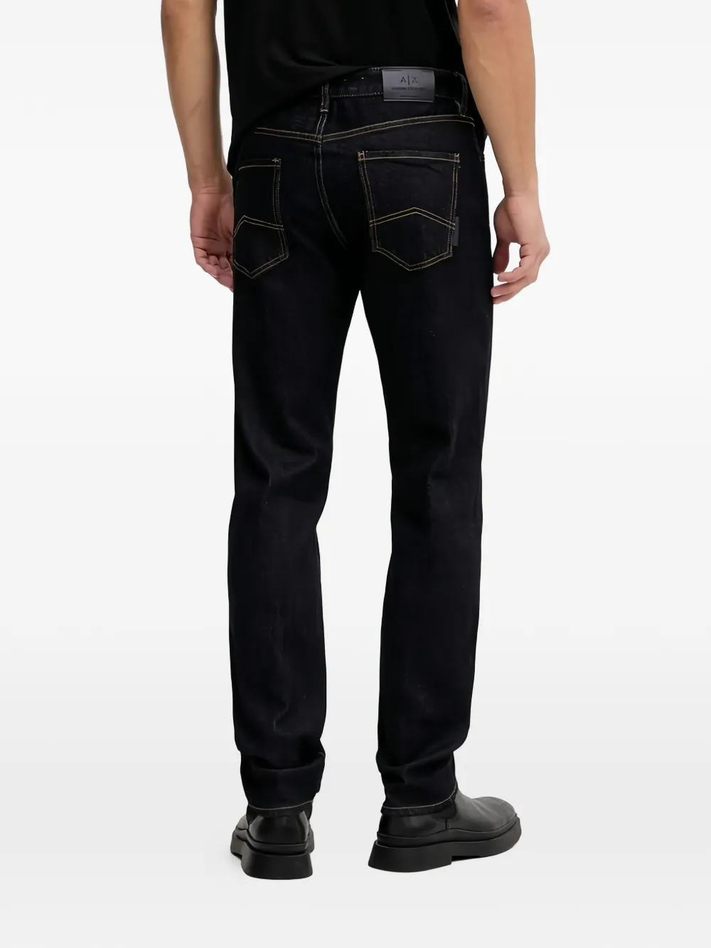  Armani Exchange Vaqueros Con Parche Del Logo - Azul 