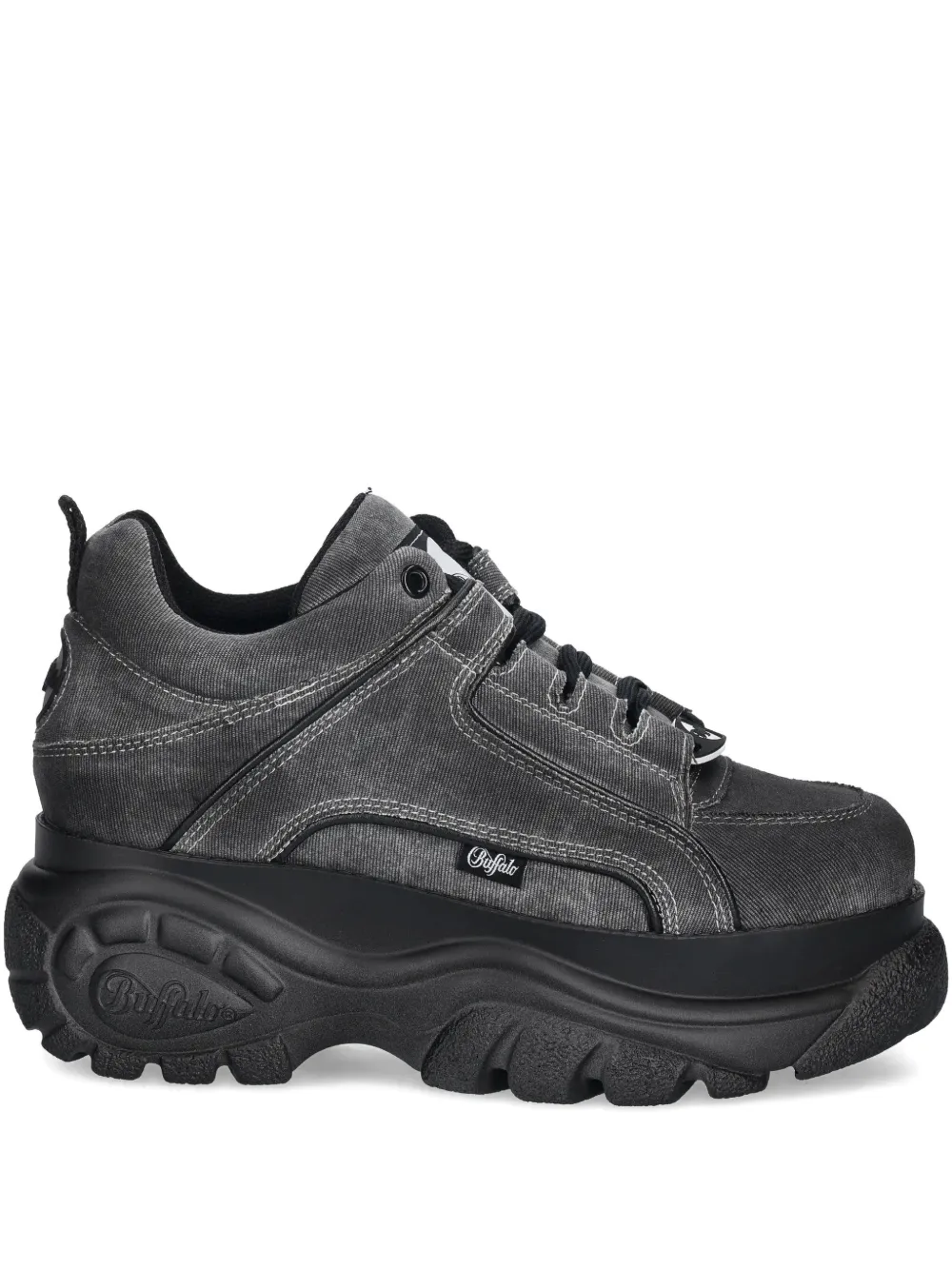 Buffalo Classic Platform Sneakers In Black