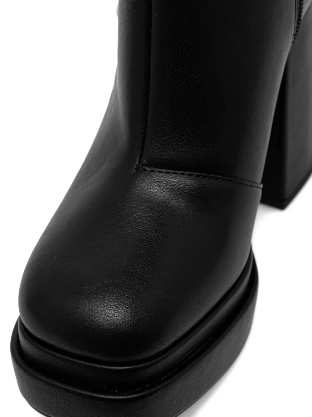 Buffalo 110mm May Biker Chain-strap Boots In Black