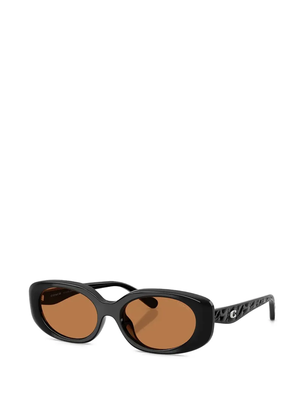 Coach oval-frame sunglasses - Zwart