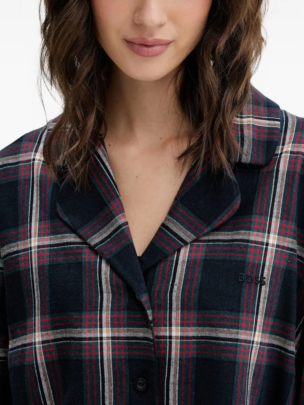 BOSS Holiday pyjama met knopen Blauw