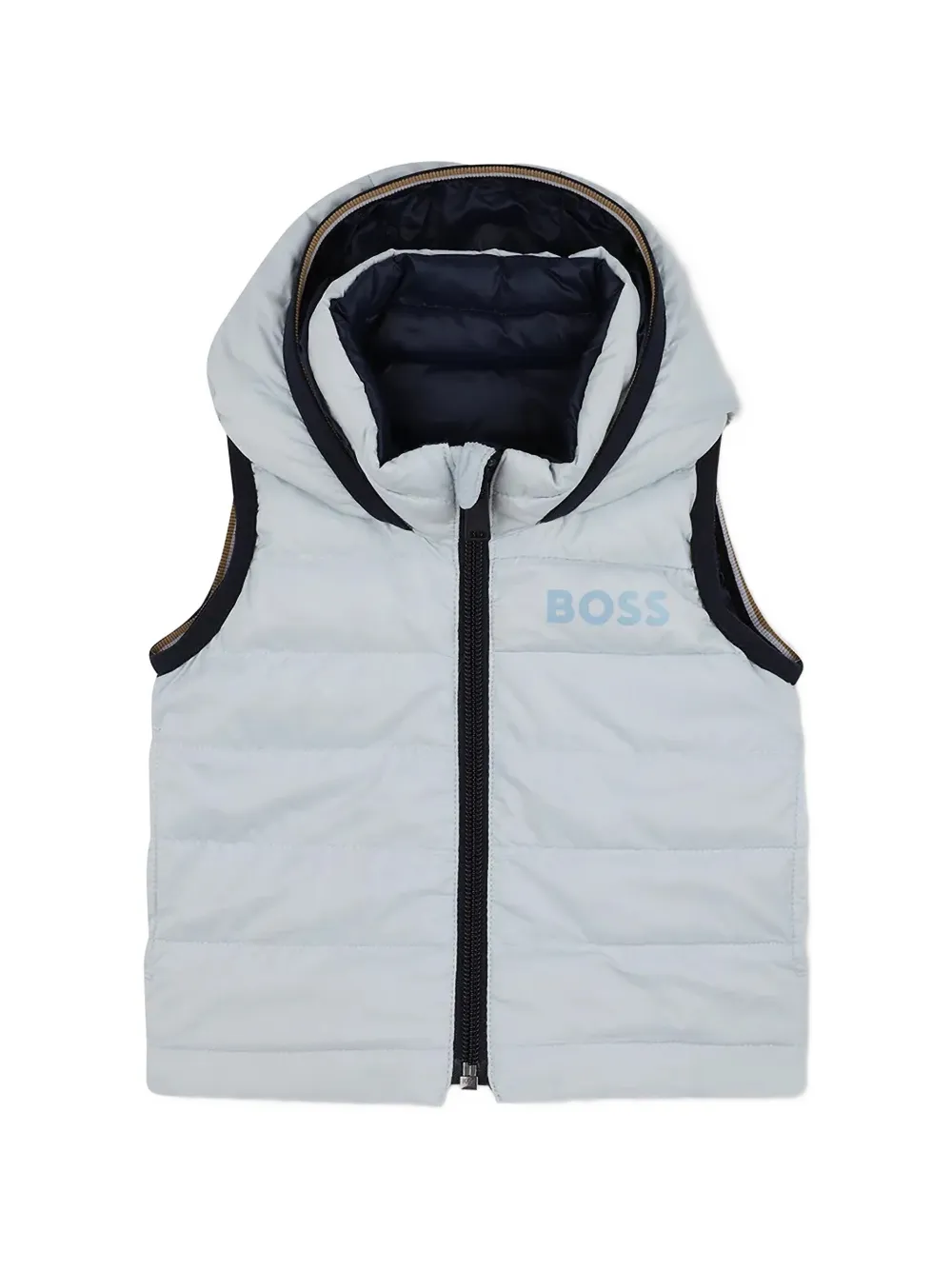 BOSS Kidswear hooded quilted gilets - Blu