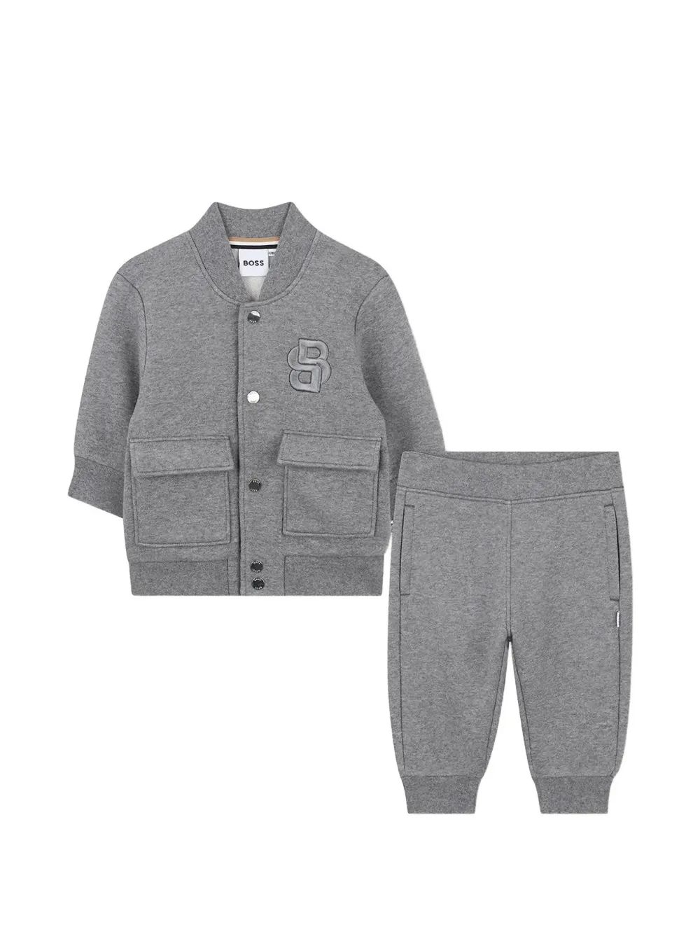 BOSS Kidswear Tuta sportiva con monogramma - Grigio