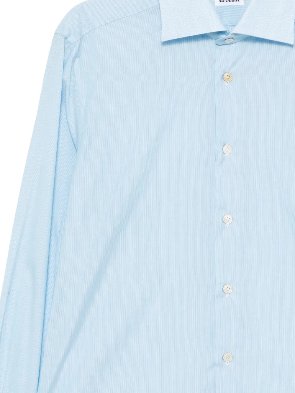  Kiton Camicia In Cotone - Blu 