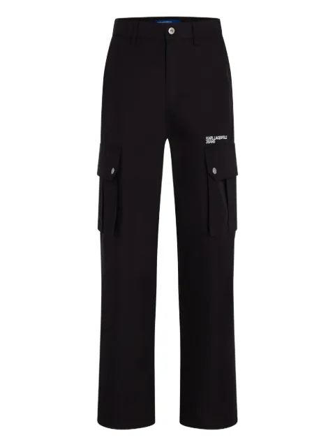 Karl Lagerfeld Jeans logo-embroidered cargo trousers
