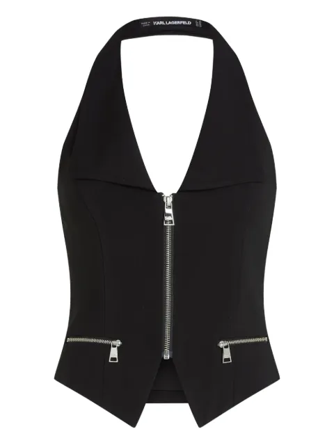 Karl Lagerfeld chaleco con cuello halter