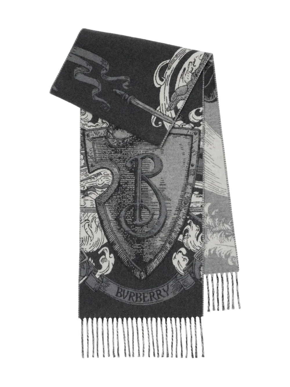 Burberry Etched Knight kasjmier sjaal Grijs