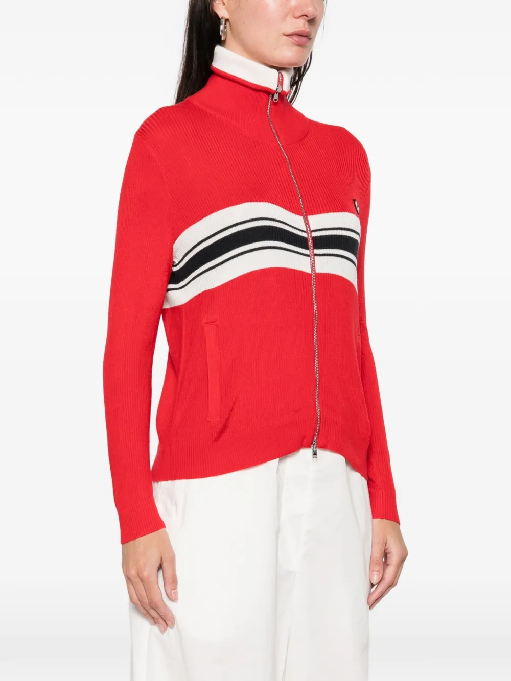 Adidas Originals X Wales Bonner Embroidered-logo Cardigan In Red