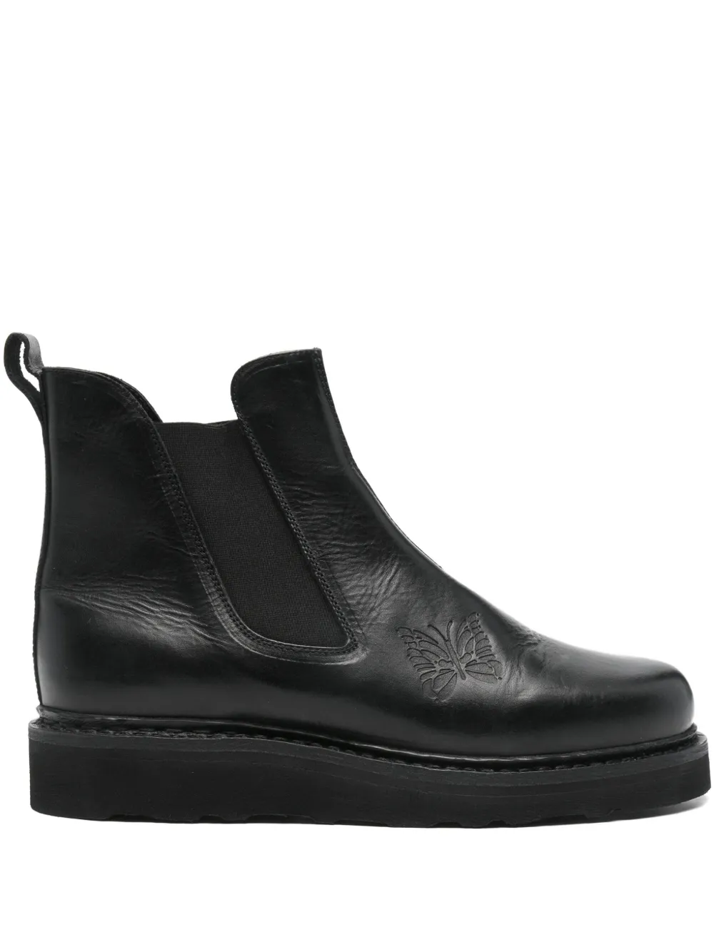 Needles embossed-detail platform boots | Black | Image 1