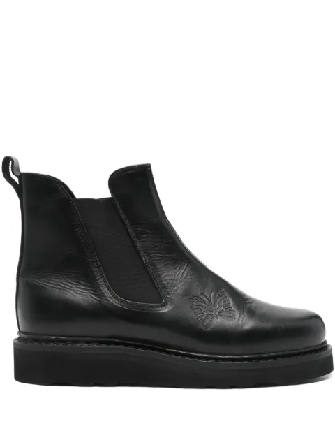Needles embossed-detail platform boots