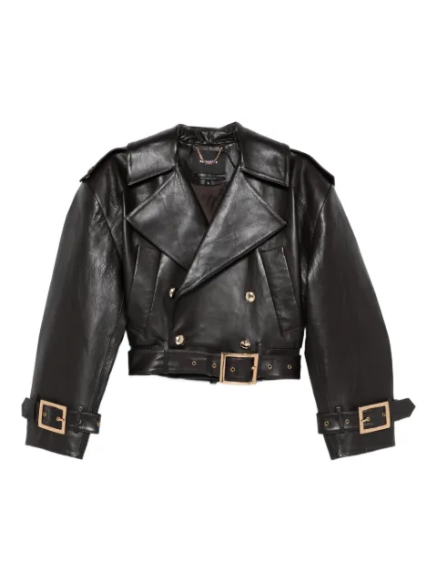 Retrofete double-breasted belted jacket