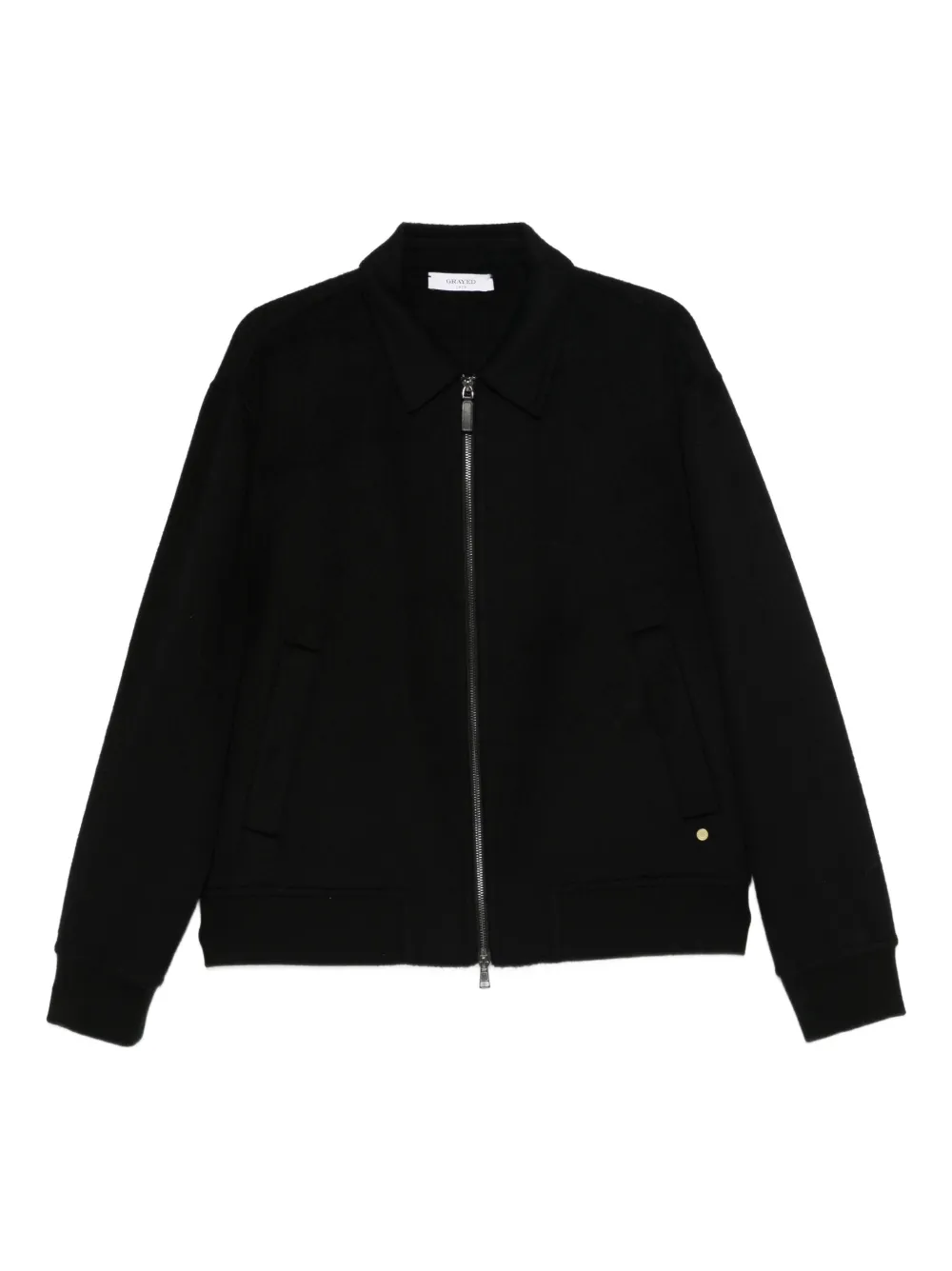 Greyed zip-up jacket | Black | Image 1