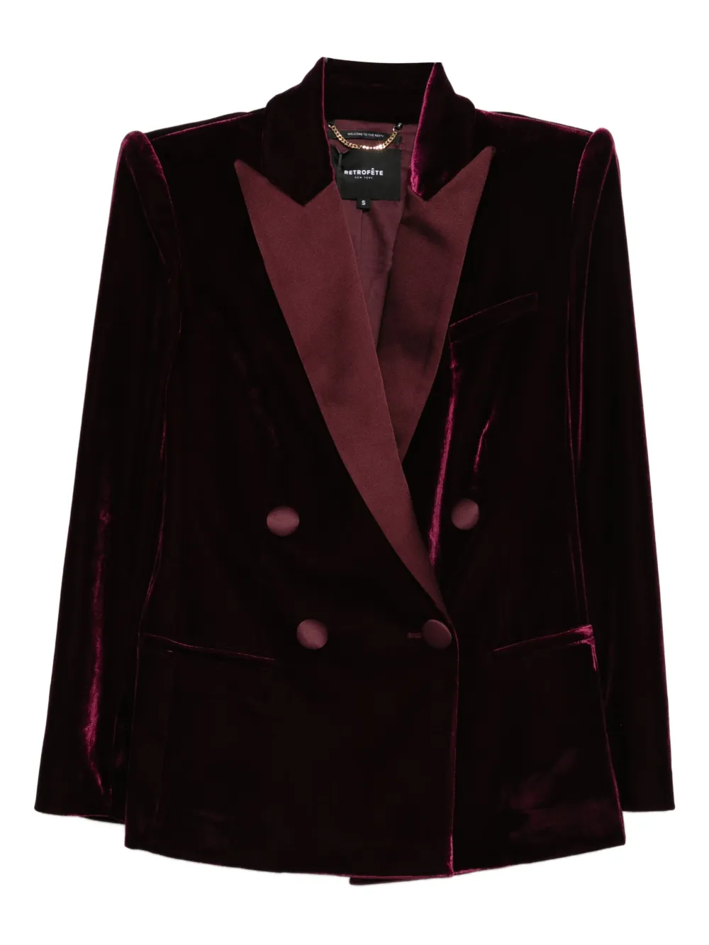 Retrofete double-breasted shawl-lapel jacket | Red | Image 1