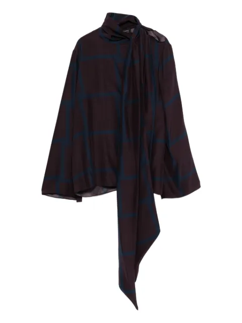 Gianluca Capannolo Antonia tie neck check blouse