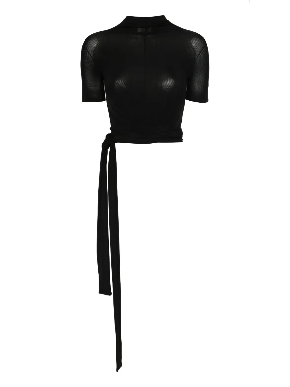 B1archive Self-tie Detail T-shirt In Black