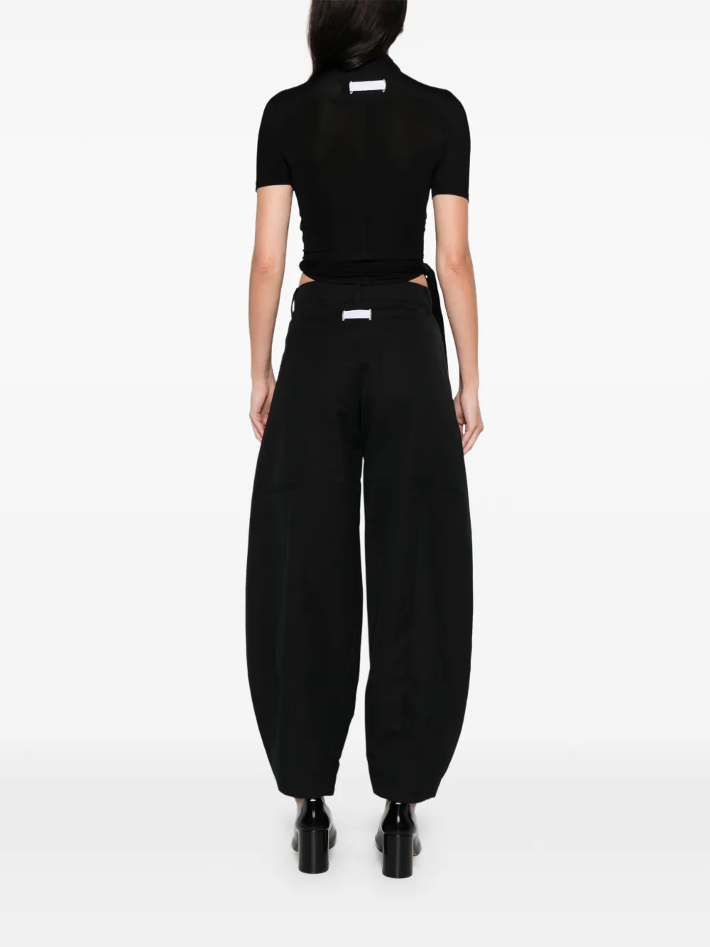 B1archive Self-tie Detail T-shirt In Black