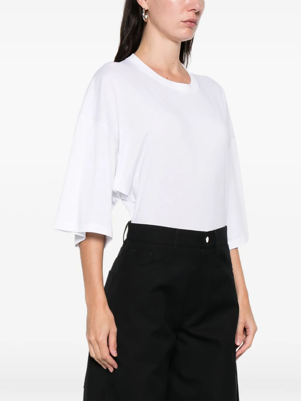 B1archive Wide-sleeve T-shirt Bodysuit In White