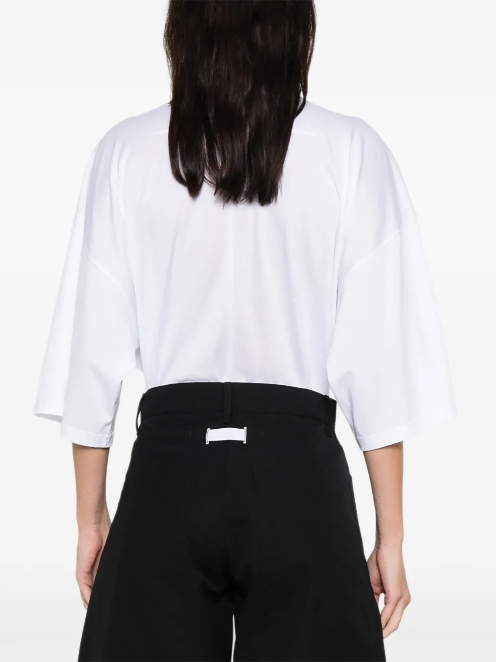 B1archive Wide-sleeve T-shirt Bodysuit In White