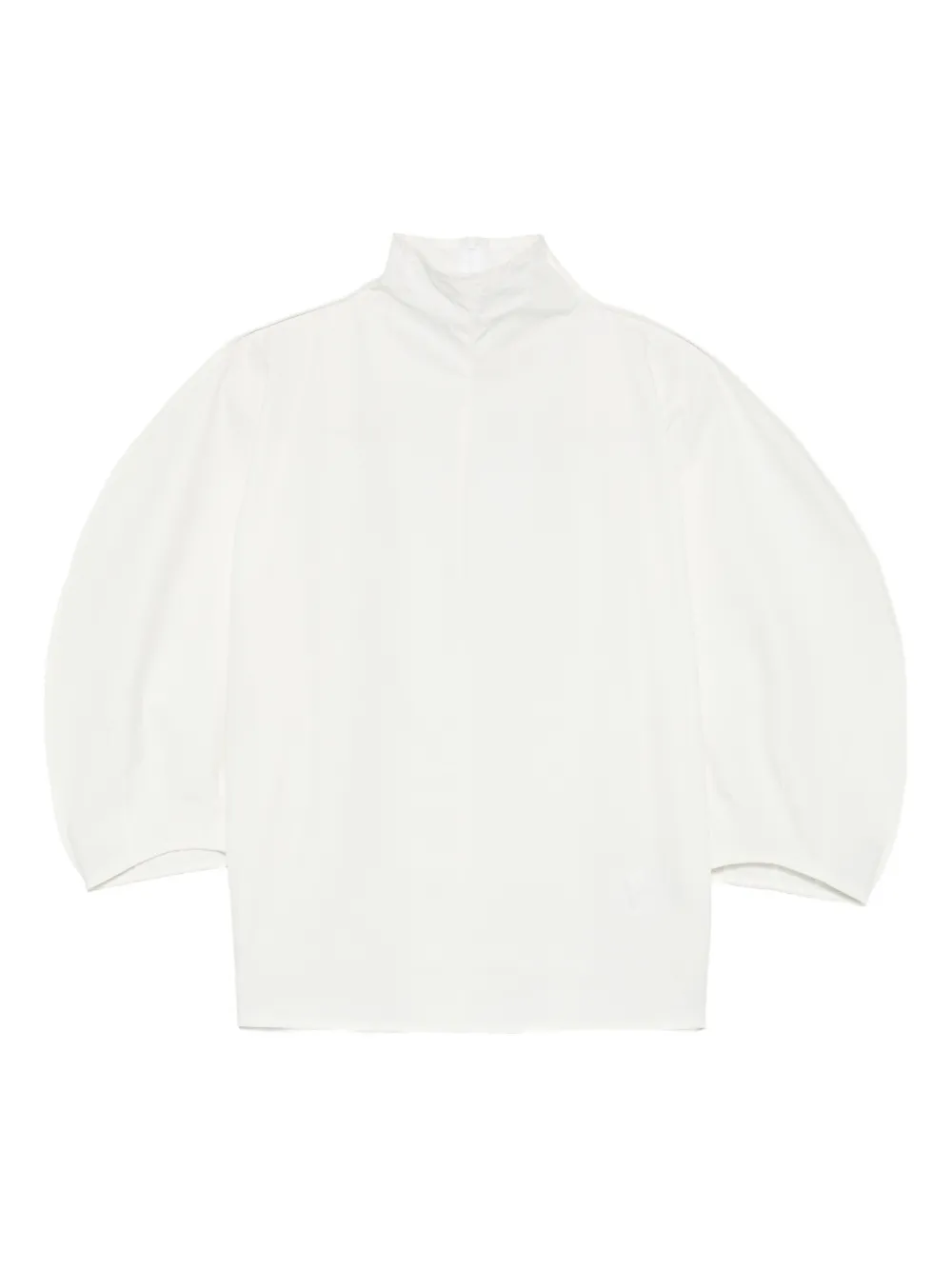 B1archive High-neck Balloon-sleeve Top In Animal Print