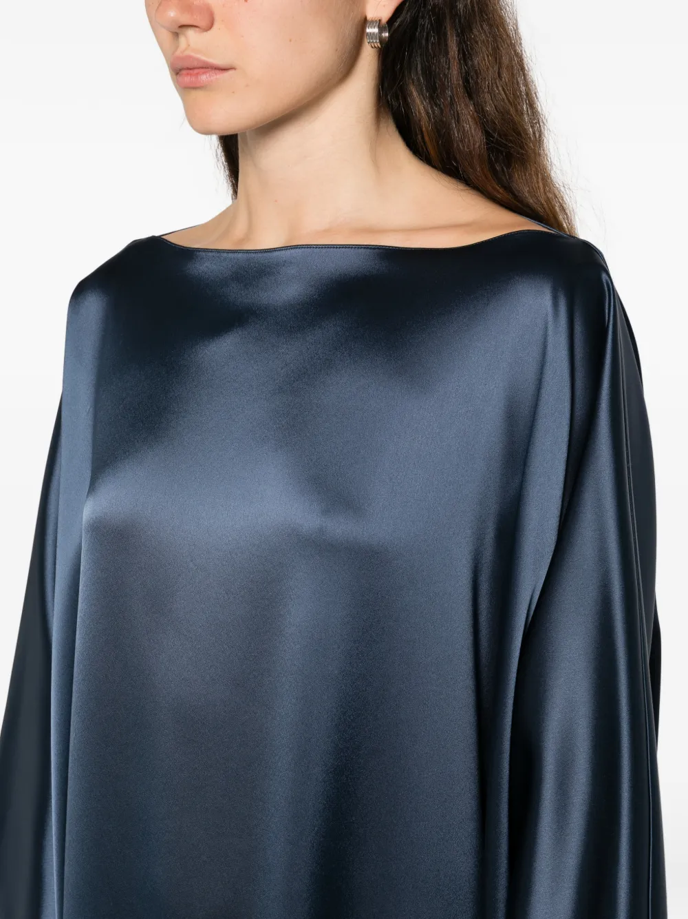 Gianluca Capannolo Boat-neck Laura Midi Dress In Blue