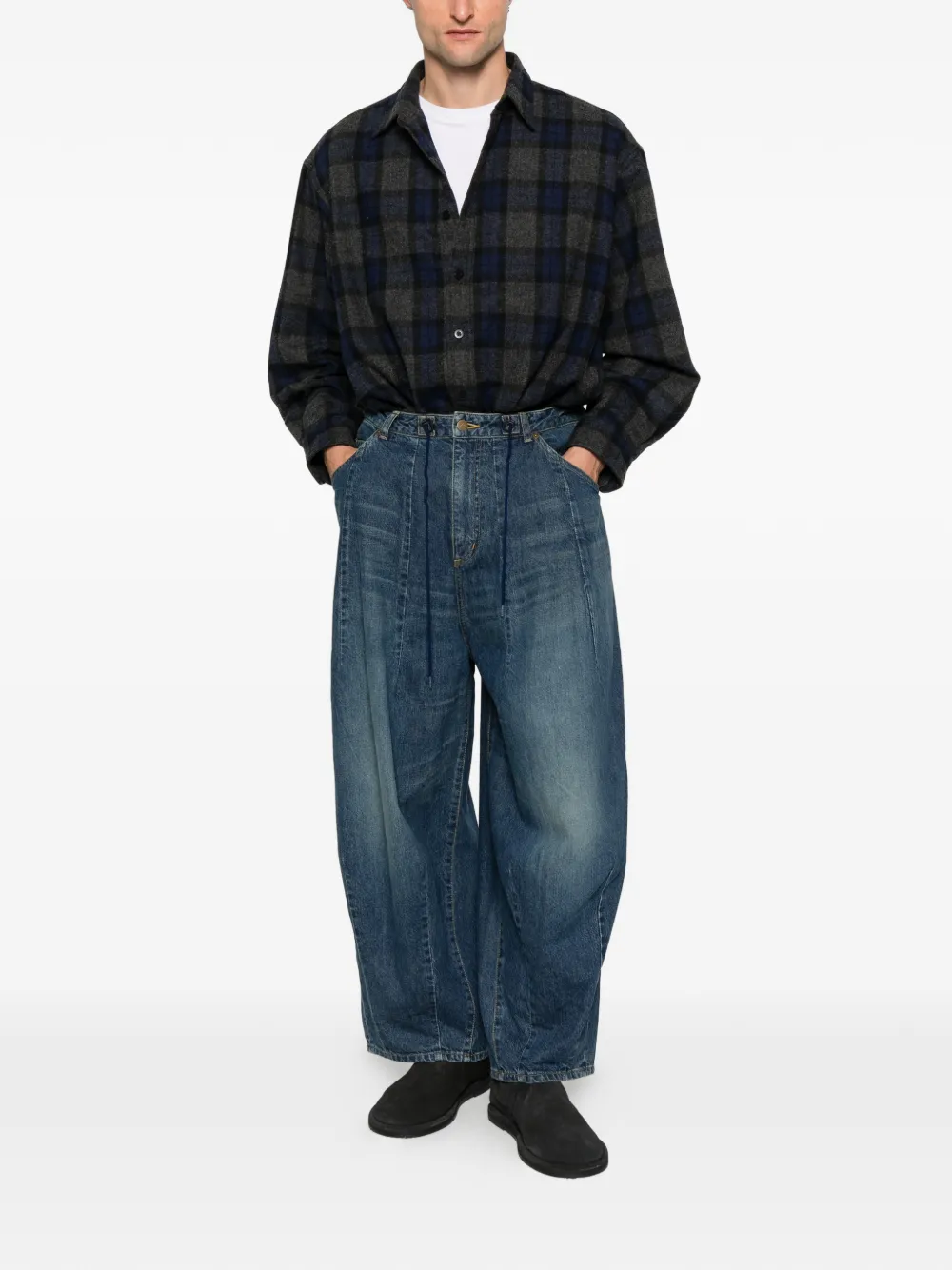 Needles drawstring denim jeans | Wide-Leg Jeans | Image 2