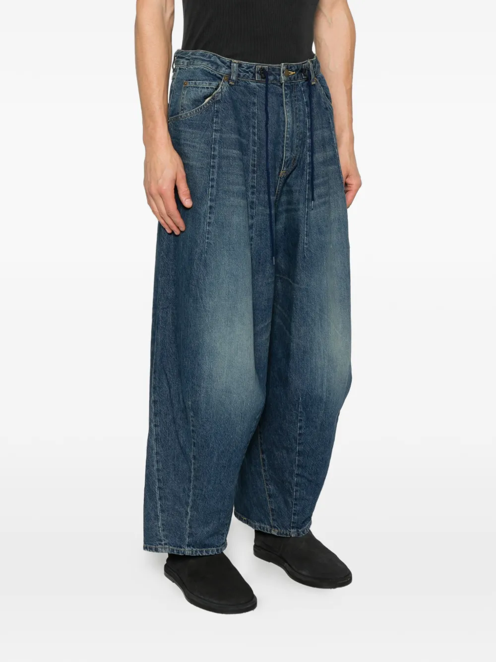 Needles Drawstring Denim Jeans In Blue