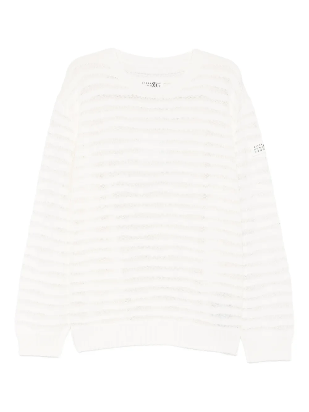 MM6 Maison Margiela suéter con cuello redondo | blanco | Image 1