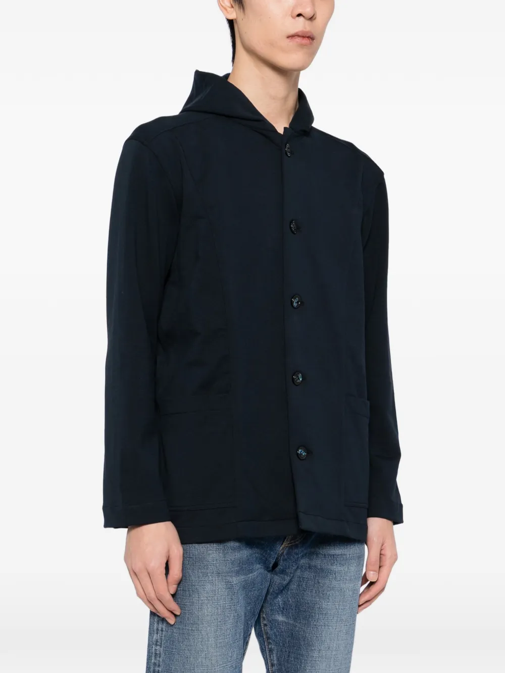  Kiton Hooded Jacket - Blue 
