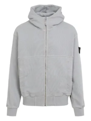 Stone Island ジップ スウェットパーカー | グレー | FARFETCH JP