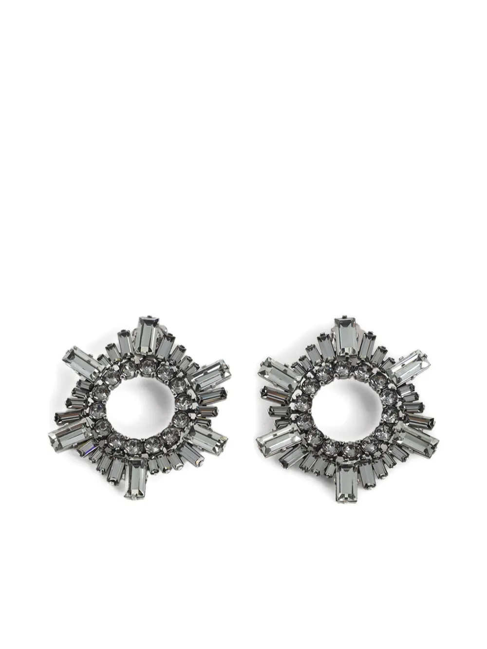 Amina Muaddi crystal-embellished earrings - Grau